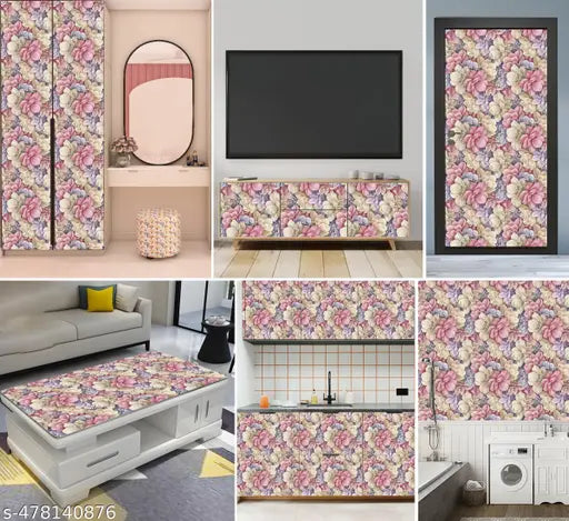RK Decor Self Adhesive Wallpaper for Livingroom, Bedroom, Kitchen, Office Wall Décor Water Proof (Size 40x100 CM) Pack of 5
