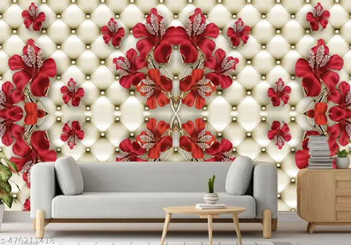 Rk Decor 3d Wallpaper for Livingroom Bedroom Home Office Wall Decor Water Proof (40x100 CM) Pack of 3