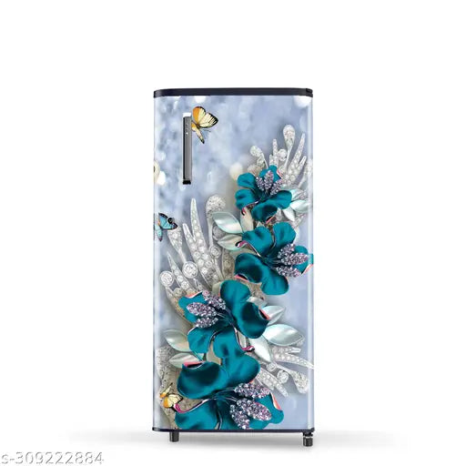 SRCC Premium Textured Design Fridge Sticker – 24x48 Inch Waterproof & Oilproof PVC Sticker for Single Door Refrigerators