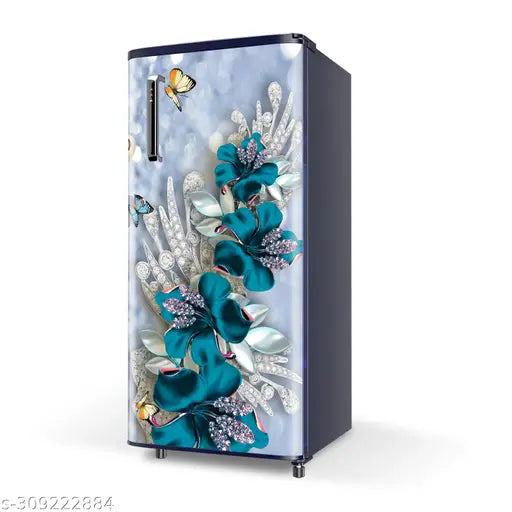 SRCC Premium Textured Design Fridge Sticker – 24x48 Inch Waterproof & Oilproof PVC Sticker for Single Door Refrigerators
