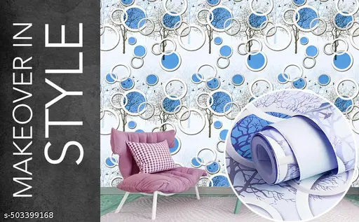 RUZAN Wall Décor 45x200 Cm(10 Sq Ft) - Wall Sticker Wallpaper For Home, Self Adhesive Wallpaper For Bedroom - No Contractor Needed {DIY}
