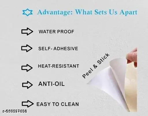 SINGLE DOOE FRIDGE WALLPAPER- Self Adhesive fridge Sticker wallpaper Roll Size- 24 inch x 49Inch)