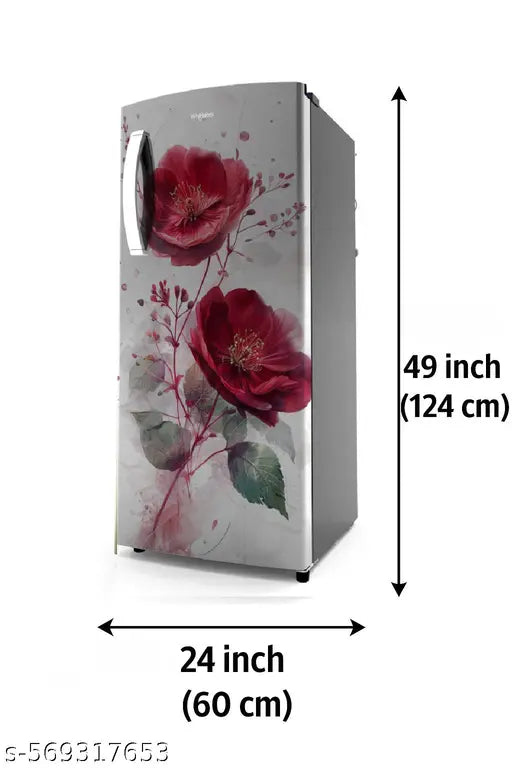SINGLE DOOE FRIDGE WALLPAPER- Self Adhesive fridge Sticker wallpaper Roll Size- 24 inch x 49Inch)