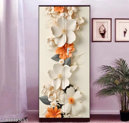 Almirah Wallpaper Sticker for Home | Wall | Bedroom | Living Room | Dining Room | Hall | Office etc. (Size: 34×72″)