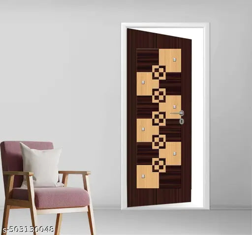 PRINTWAVE Door Sticker Wallpaper for Door, Almirah, Table, Ac, Fridge (Size 30x78 inchs)