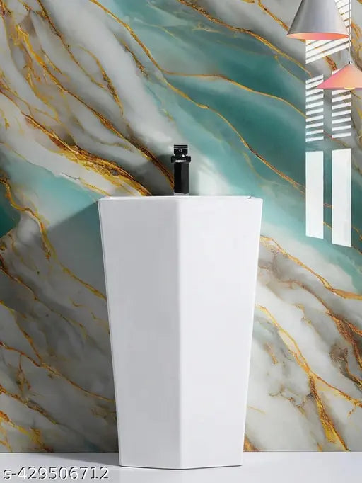 SKY GOLD Marble Wallpaper for Walls Kitchen Marble Wallpaper for Kitchen Wallpaper Oil Proof and Waterproof Wall Papers Water Proof Kitchen Marble Wallpaper (Size 60 * 200 Cm)