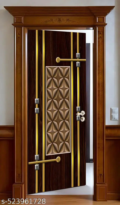 Self Adhesive Door Sticker Wallpaper for Door, Almirah, Table, Ac, Fridge (Size 30x78 inchs)