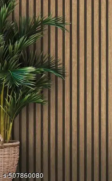 Wooden Wallpaper for Walls 45 X 250 CM | Vertical Wood Wall Stickers for Wall Decor | Self Adhersive Wall Paper for Home Kitchen Living Room and Bedroom (2.5 Meters)