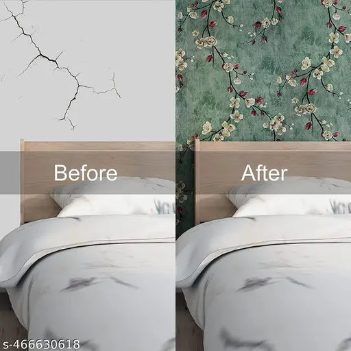 Peach Blossom SELF Adhesive Wallpaper for Living Room Bedroom Office Hall Corridor Peel and Stick Vinyl Wallpaper 45*250 cm