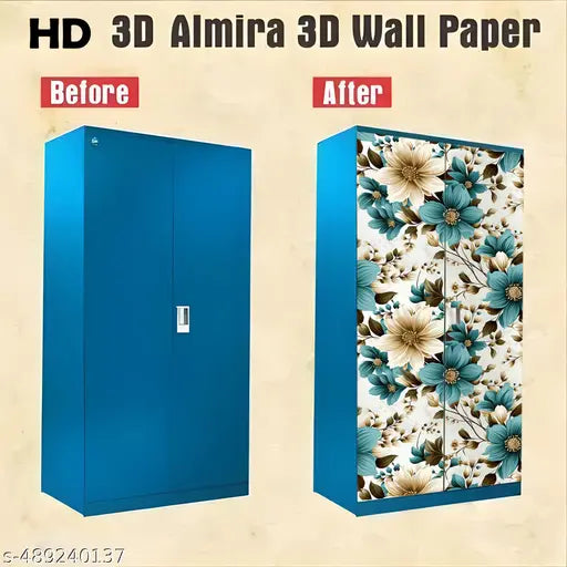 UISS - Self Adhesive Almirah Sticker & Door Stickers Wallpaper Big Size Wardrobe Sticker Wallpaper | Almirah Cover Stickers For Old Almirah Wall Stickers For Almirah, Doors, Furniture, Tables Etc.