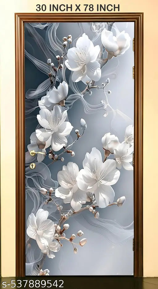 Self Adhesive Door Sticker Wallpaper for Door, Almirah, Table, Ac, Fridge (Size 30x78 inchs)