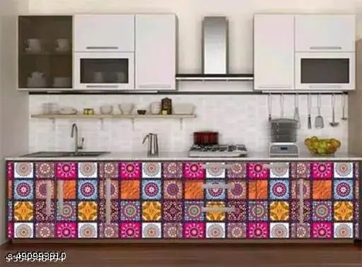 Wallpaper for Home Walls Kitchen Living Room Wall Paper for Bathroom Design Self Adhesive Waterproof Removable wall paper Roll Oil Proof Kitchen Countertop Cabinet Furniture size 40 x 125 cm