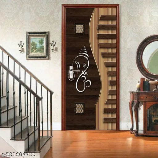 Door Decorative Wallpaper Sticker Home & Kitchen | Self-Adhesive Door Sticker Wallpaper for Door | Wallpaper Sticker for Kitchen Cabinets, Plastic & Wooden Tabletop, Wardrobe, Window (Size:30x78 inch)