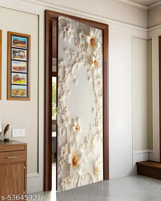 Self Adhesive Door Sticker Wallpaper for Door, Almirah, Table, Ac, Fridge (Size 30x78 inchs)