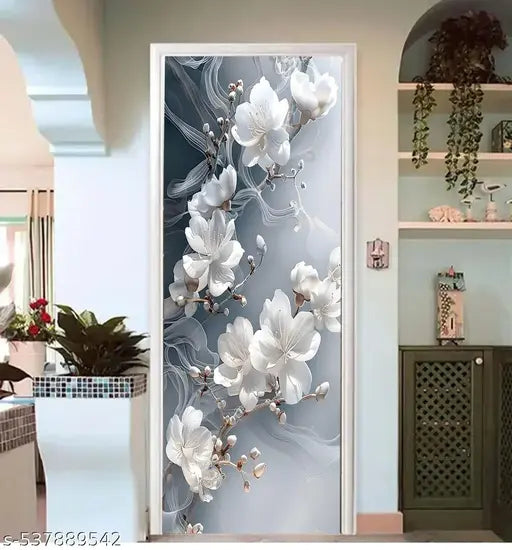 Self Adhesive Door Sticker Wallpaper for Door, Almirah, Table, Ac, Fridge (Size 30x78 inchs)