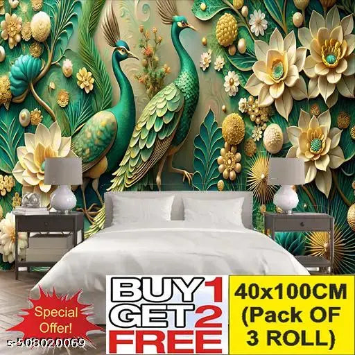 100x40 CM -(pack of 3 roll ) Self Adhesive Wall Stickers For Kitchen Kitchen Wallpaper Waterproof Wall Sticker | Kitchen Shelf Stickers for Home | Kitchen Wall Stickers Oil Proof (Dark 💀💀💀) Wallpaper for Walls of Kitchen | Bedroom & Living Room