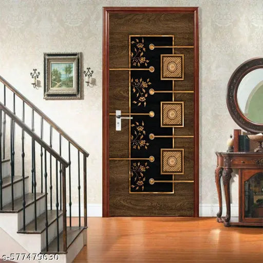 Home & Kitchen Decorative Door Wallpaper Sticker | Self-Adhesive Door Sticker Wallpaper for Door | Wallpaper Sticker for Kitchen Cabinets, Plastic & Wooden Tabletop, Wardrobe, Window (Size:30x78 inch)