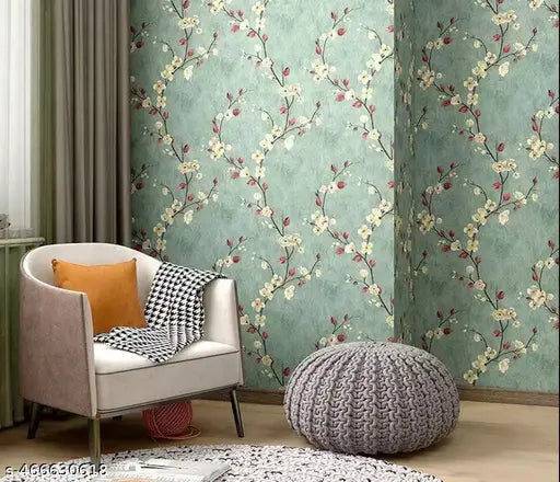 Peach Blossom SELF Adhesive Wallpaper for Living Room Bedroom Office Hall Corridor Peel and Stick Vinyl Wallpaper 45*250 cm