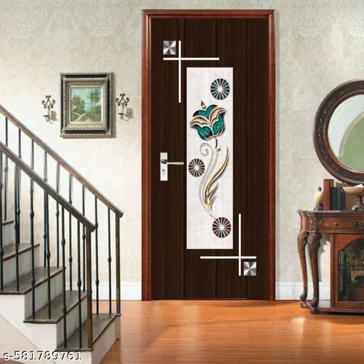 Home & Kitchen Decorative Door Wallpaper Sticker | Self-Adhesive Door Sticker Wallpaper for Door | Door Wallpaper Sticker for Kitchen Cabinets, Almirah, Plastic & Wooden Tabletop, Wardrobe, Fridge, Window (Size:30x78 inch)