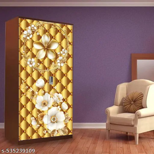 Almirah Wallpaper Sticker for Home | Wall | Bedroom | Living Room | Dining Room | Hall | Office etc. (Size: 34”x72”)