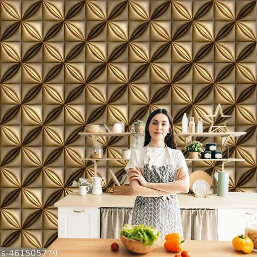 SRCC Premium Textured Design Self Adhesive Wallpaper – 45x300 CM Waterproof & Oilproof PVC Sticker for Kitchen, Bedroom & Living Room