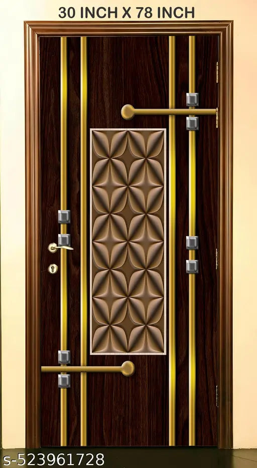 Self Adhesive Door Sticker Wallpaper for Door, Almirah, Table, Ac, Fridge (Size 30x78 inchs)