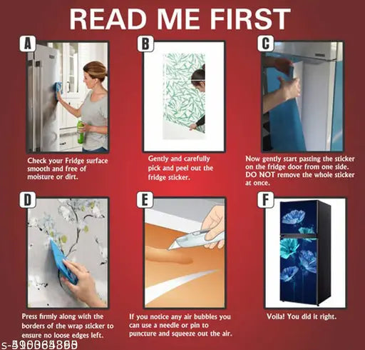 SD PRINTING HUB Fridge Single Door Wallpaper Sticker For Refrigerator (Size 24x49 inch)