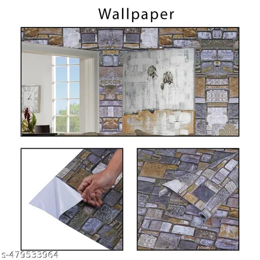 Self Adhesive Wallpaper (45 x 200cm) Waterproof Plank Nautical Home Office, Furniture, Door, Wardrobe, Kids Room, Decoration, DIY Self Adhesive, and Decorative Wallpaper , wall sticker for hall, wall stickers for bedroom walls, and latest stickers for bedroom walls.