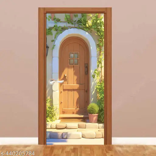 RK DECOR Sticker Wallpaper for Door, Almirah, Table, Ac, Fridge Self Adhesive (Size 30x78 inches) Design1