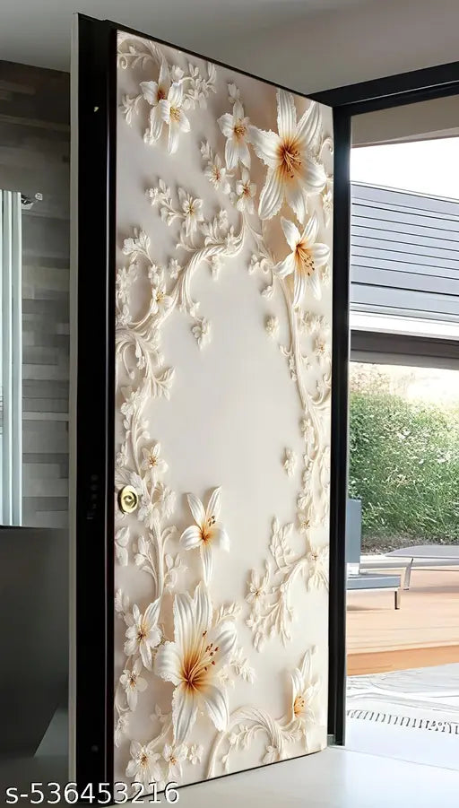 Self Adhesive Door Sticker Wallpaper for Door, Almirah, Table, Ac, Fridge (Size 30x78 inchs)