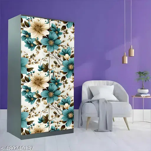 UISS - Self Adhesive Almirah Sticker & Door Stickers Wallpaper Big Size Wardrobe Sticker Wallpaper | Almirah Cover Stickers For Old Almirah Wall Stickers For Almirah, Doors, Furniture, Tables Etc.
