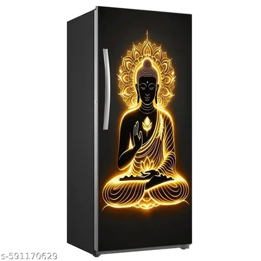 SD PRINTING HUB Fridge Single Door Wallpaper Sticker For Refrigerator (Size 24x49 inch)