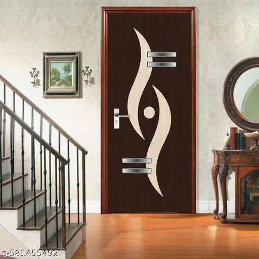 Door Decorative Wallpaper Sticker Home & Kitchen | Self-Adhesive Door Sticker Wallpaper for Door | Wallpaper Sticker for Kitchen Cabinets, Plastic & Wooden Tabletop, Wardrobe, Window (Size:30”x78” inch)