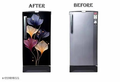 fridge Decoration Vinyl Printed Wallpaper for refrigerator by BP Design creation (24X49)