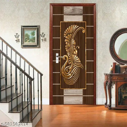 Door Decorative Wallpaper Sticker Home & Kitchen | Self-Adhesive Door Sticker Wallpaper for Door | Wallpaper Sticker for Kitchen Cabinets, Plastic & Wooden Tabletop, Wardrobe, Window (Size:30x78 inch)