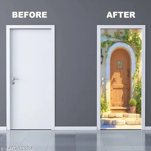 RK DECOR Sticker Wallpaper for Door, Almirah, Table, Ac, Fridge Self Adhesive (Size 30x78 inches) Design1